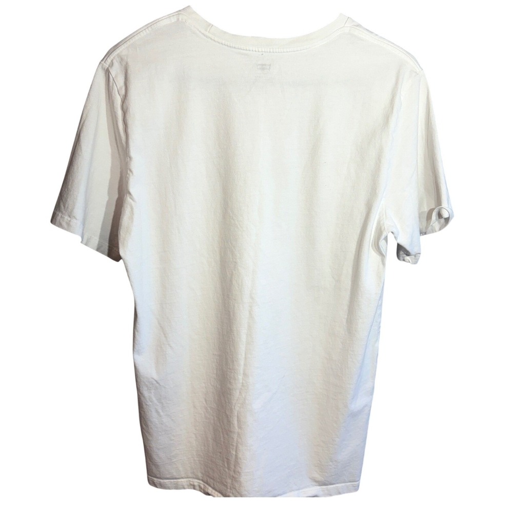 Levis Mens White Batwing Graphic Logo Short Sleeve T-Shirt Size M Medium - Picture 2 of 4